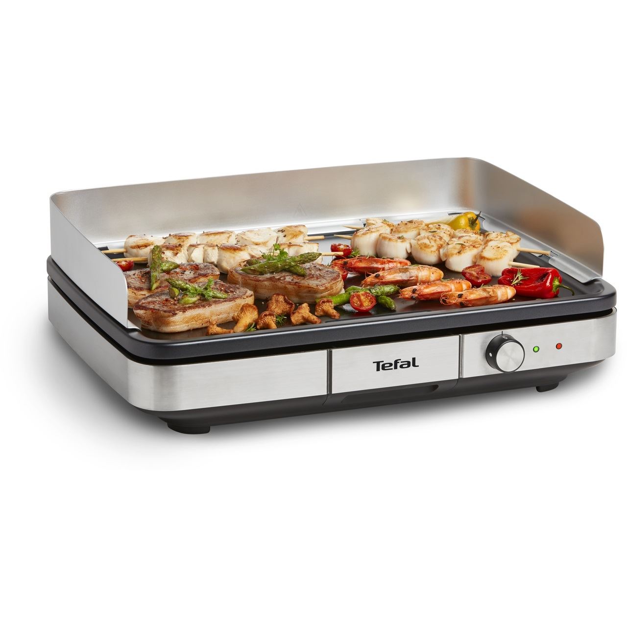 Tefal Elektrogrill Maxi Plancha CB690 (schwarz/edelstahl, 2.300 Watt)
