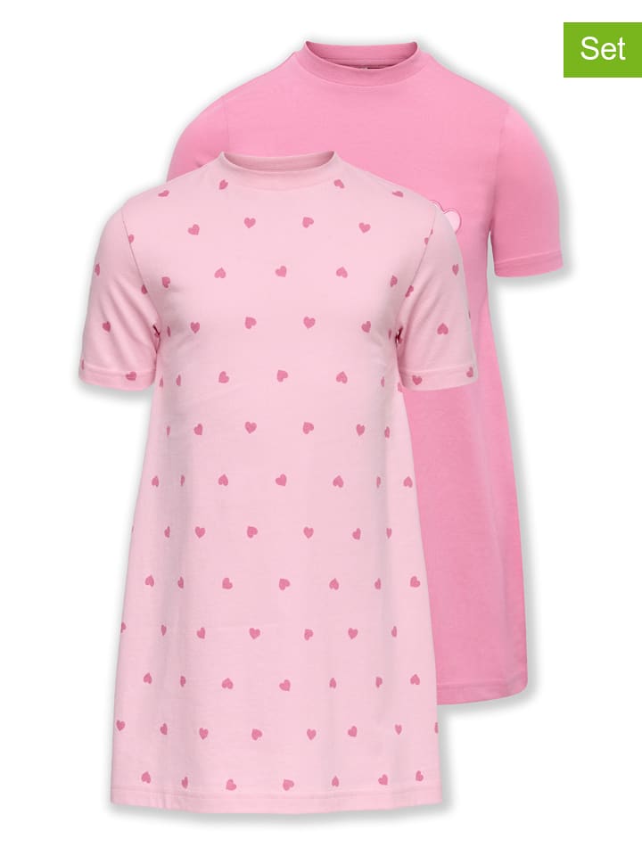 KIDS ONLY 2er-Set: Nachthemden "Rila" in Rosa - 104