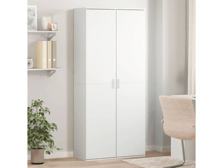 Buffet haut blanc 80x35x180 cm bois d'ingénierie 3276651