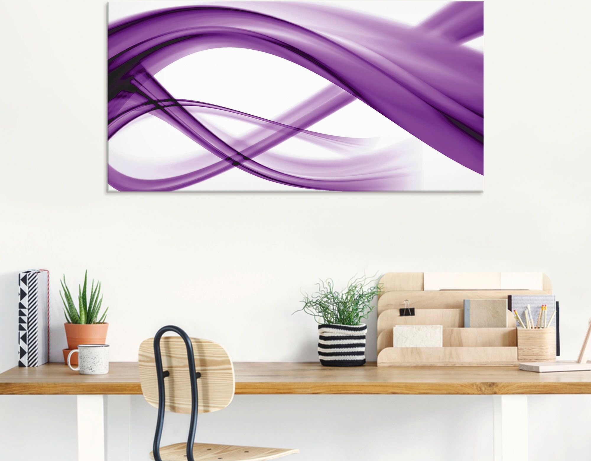 Glasbild ARTLAND "Abstrakte Komposition", lila (farbe bild(er): lila), B:80cm H:60cm, Bilder, Glasbild, in verschiedenen Grössen farbe bild(er): lila B/H/T: 80cm x 60cm, Glasbild Gegenstandslos, 1 Stk.