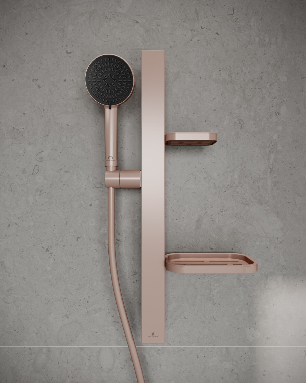 Ideal Standard de douche Idealrain BD586RO 600mm, avec 2 étagères, rose