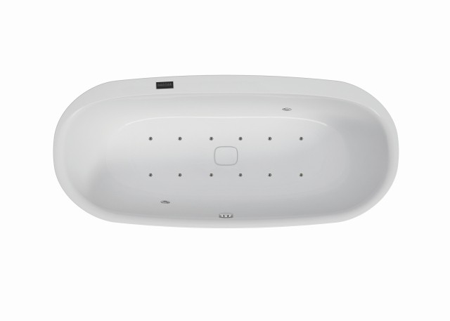 Hoesch Monolith Whirlwanne iSensi Oval 1900x1200 Monolith Befüllung in Weiss 3895i.111310001