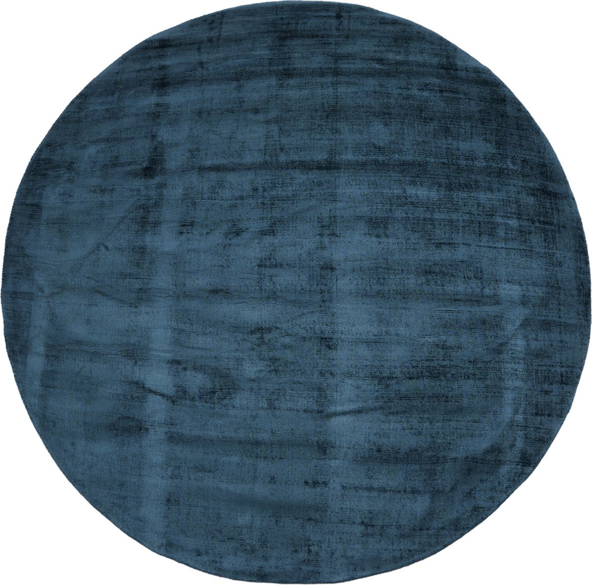 Dutch Lifestyle Milan Konig Viscose Vloerkleed - Donkerblauw - Rond
