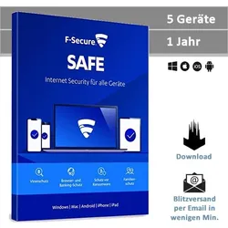 F-Secure Safe 2026, 5 Geräte - 1 Jahr, Download