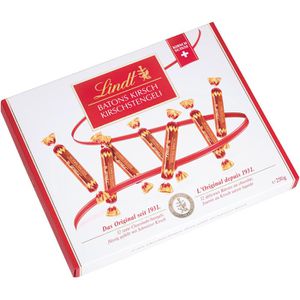 Lindt Pralinen Batons Kirschstengeli, 32 Stück, mit Alkohol, einzeln verpackt, 250 g