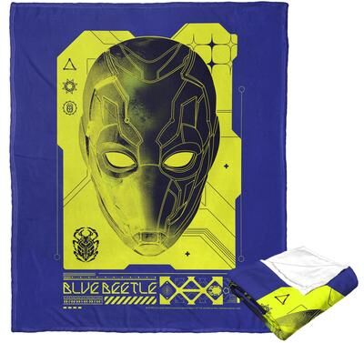 DC Comics Warner Brothers Blue Beetle Alien Biotech Silk Touch Throw Blanket