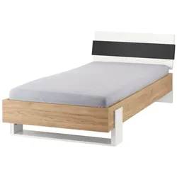 Röhr Bett Clip 120 x 200 cm Holzoptik Weiß