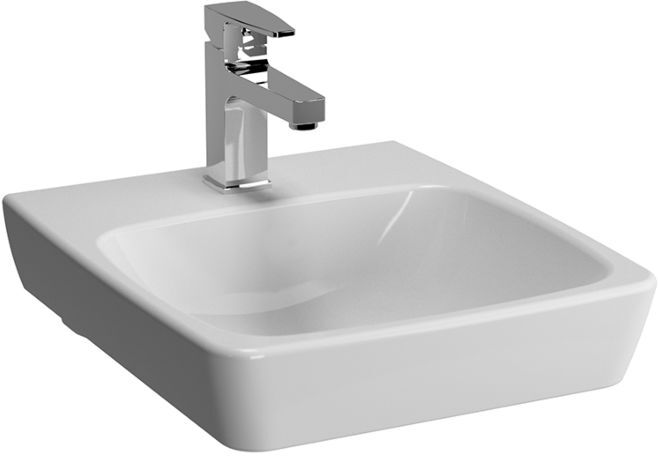 Vitra Metropole Handwaschbecken 5660B003-0041 40x46cm, Hahnloch mittig, weiß, ohne Überlauf