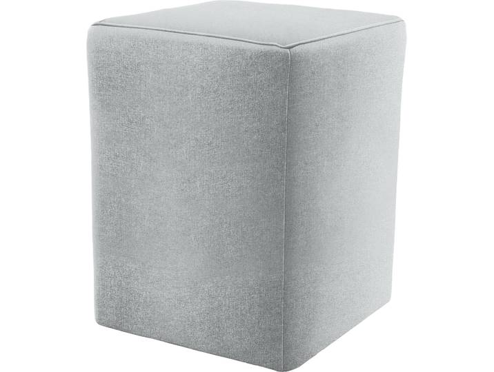 Hocker LOOKS XX , silber, B:38cm H:47cm T:38cm, 100% Polyester, LOOKS BY WOLFGANG JOOP, Hocker, Hocker, kubische Form, ideal als Fussablage