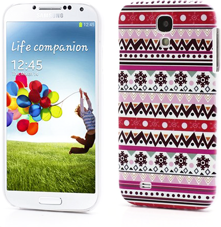 INCOVER Samsung Galaxy S4/S4+ Tæppemønster Cover Lyserødt