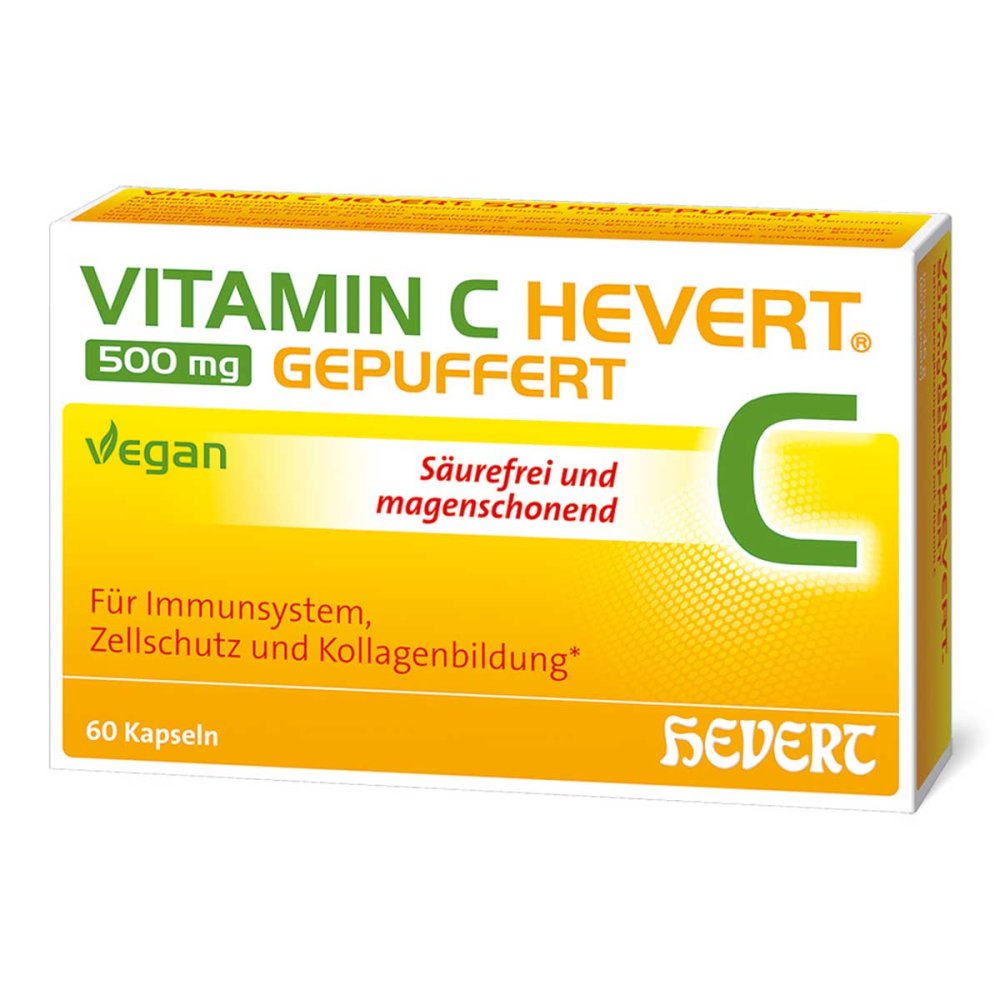 Hevert-Arzneimittel GmbH & Co. KG Vitamin C Hevert 500 Mg Gepuffert Kapseln 18889959
