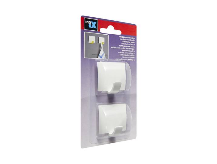 Inofix Klebehaken Quadrat Weiss 2 Stück