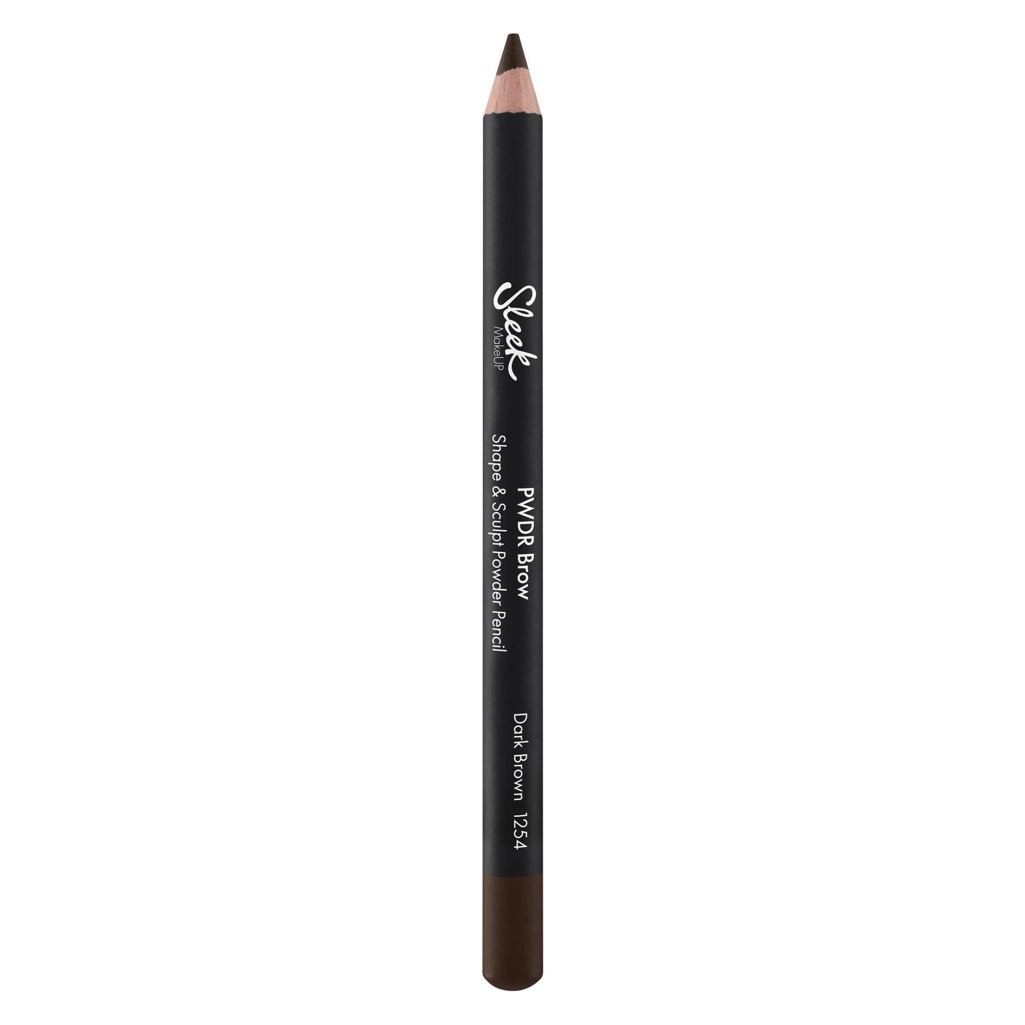 Sleek MakeUP PWDER BROW shape & sculpt pencil #Dark Brown (Dark Brow) (5029724143782)