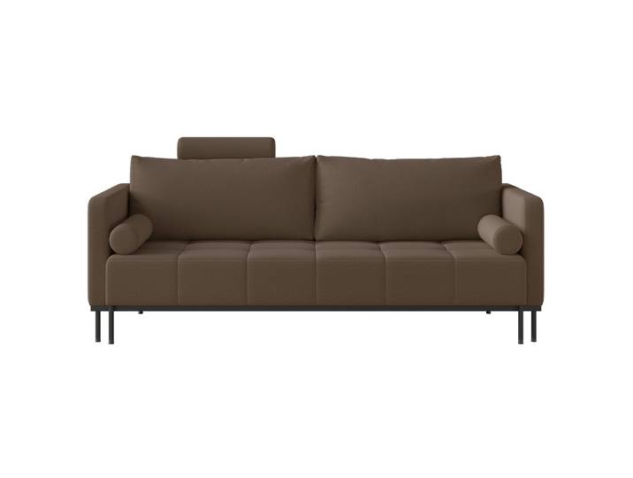 Dreisitziges ausklappbares Sofa Skilia, braunes, leicht zu