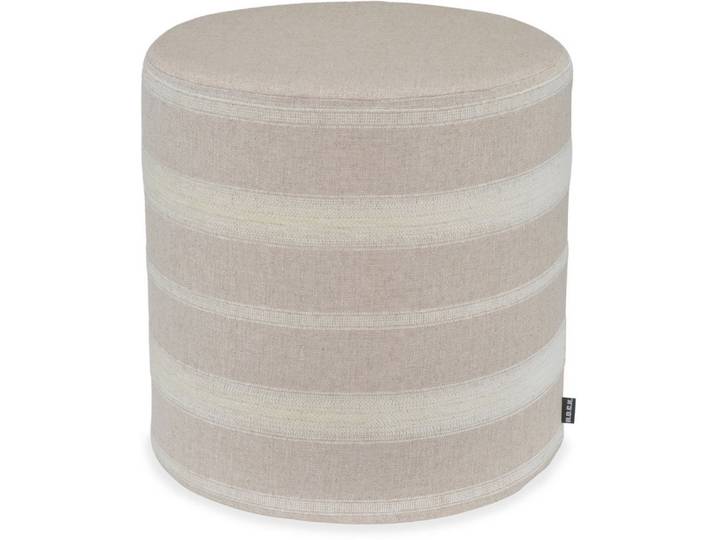H.O.C.K. Sitzhocker H.O.C.K. Collin Hocker rund Pouf ø45x45cm Streifen natur ecru, Hocker, Barhocker & Sitzhocker, Schminktischhocker, Wohnzimmer Hocker