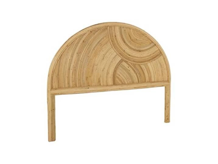 sweeek - Kopfteil aus natürlichem Rattan, hellem Holz, Bohème-Stil - Baya