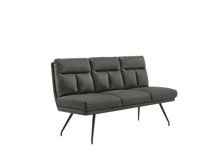 Novel Sitzbank, Grau, Schwarz, Metall, 3-Sitzer, 180x91x68 cm, Esszimmer, Bänke, Sitzbänke