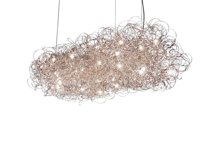 CATELLANI & SMITH lampe à suspension FIL DE FER NUVOLA (mod. E - Aluminium)