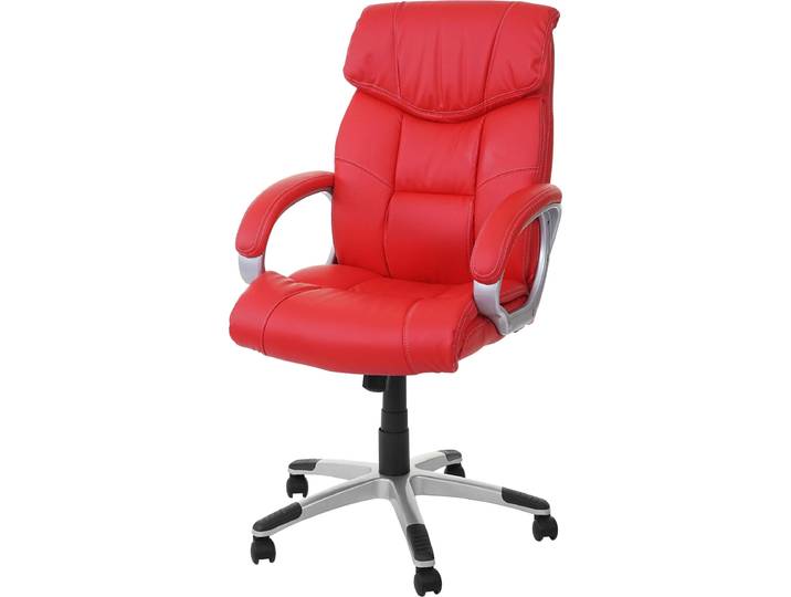 Bürostuhl HWC-A71, Chefsessel Drehstuhl, Kunstleder - rot