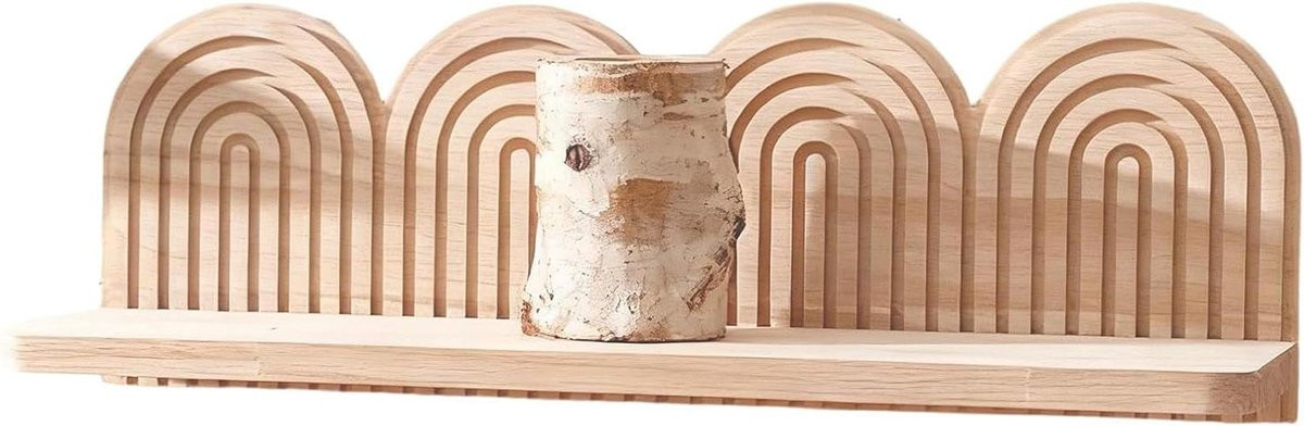 Houten Wandplank in Boho Decoratie Stijl voor Wandmontage