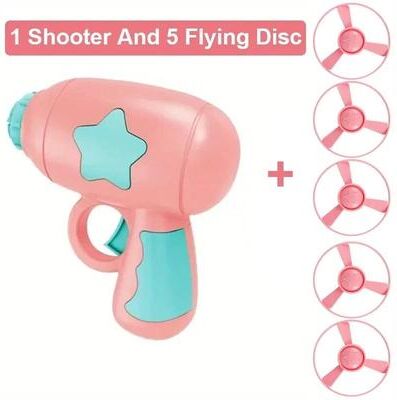 Uplifted Goods Interactive Launch Cat Toy Shooter With Flying Disc Balls pink