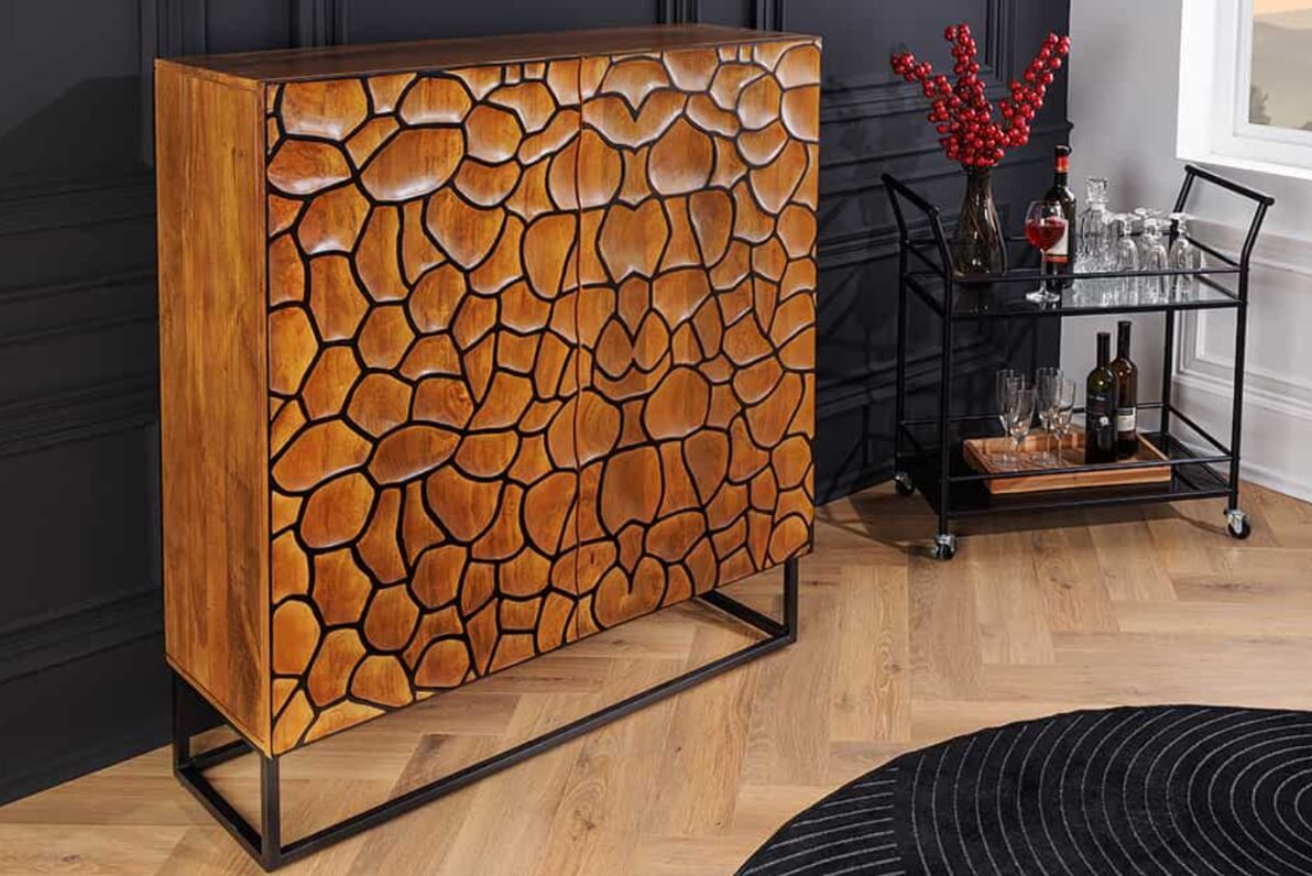 Highboard vulcano bruin mangohout
