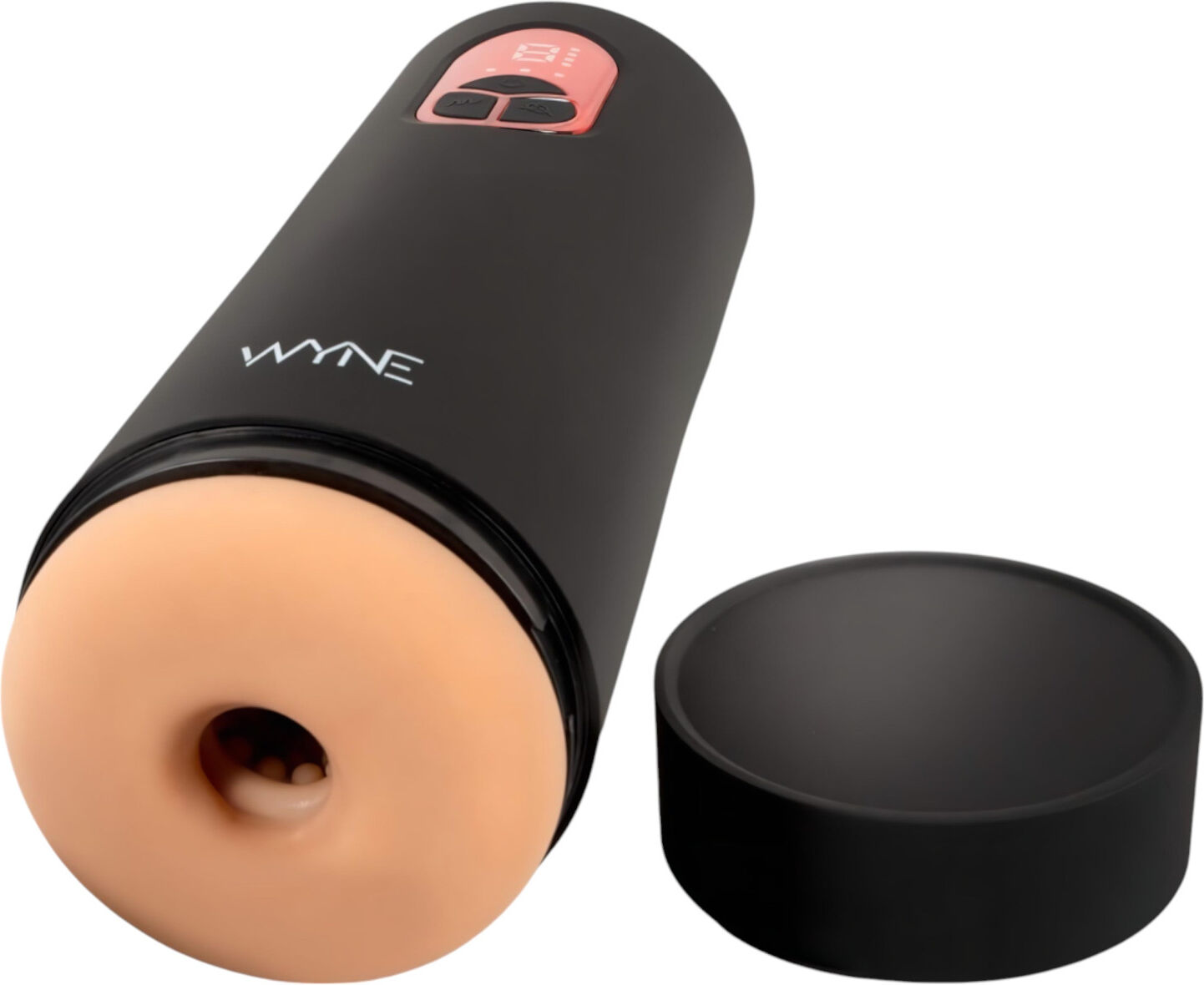 Wyne 07 - Genopladelig, Vibrerende Og Sugende Masturbator (Sort)