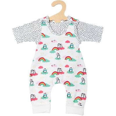 Puppen-Strampler mit T-Shirt Pinguin Pünktchen, Gr. 35-45 cm