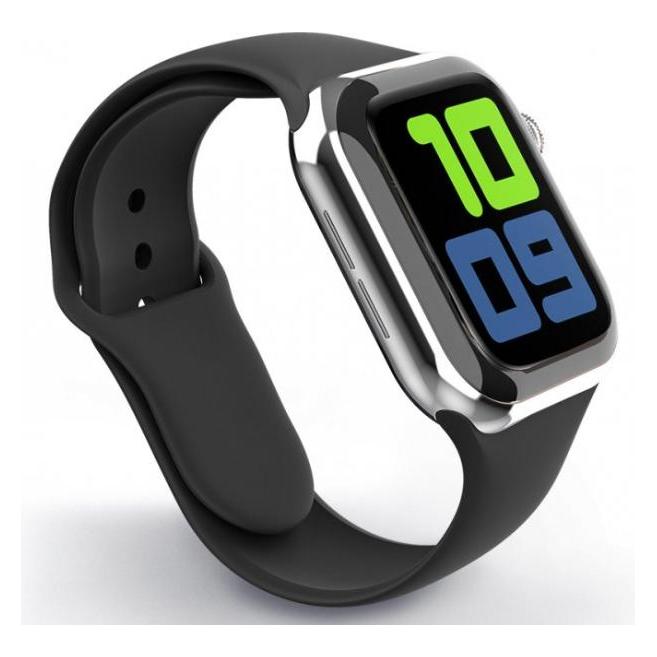 Swissten Silicone band for apple watch 42-44 mm black (42 mm, 44 mm, Silikon) (46000111)