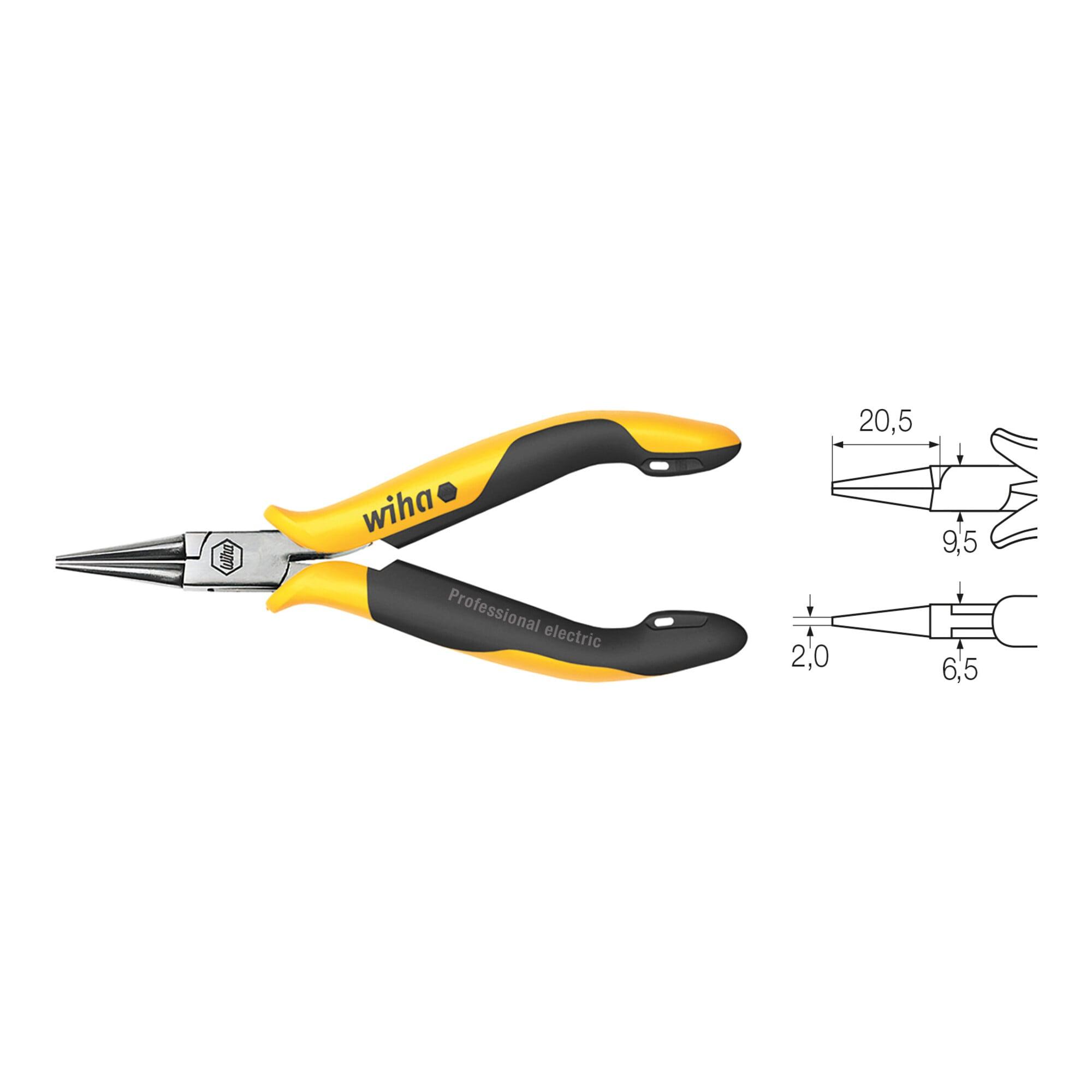 Wiha Rundzange Professional ESD runde, kurze Backen 120 mm (26804)