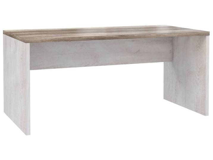 Schreibtisch Bürotisch DURO 160 cm Nachbildung Pinie weiß antik von Forte