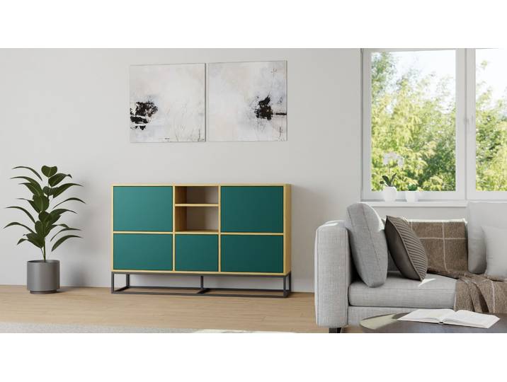 Klassisches Sideboard nach Maß – Wohnkommode mit vielen Optionen Eiche Natur geölt