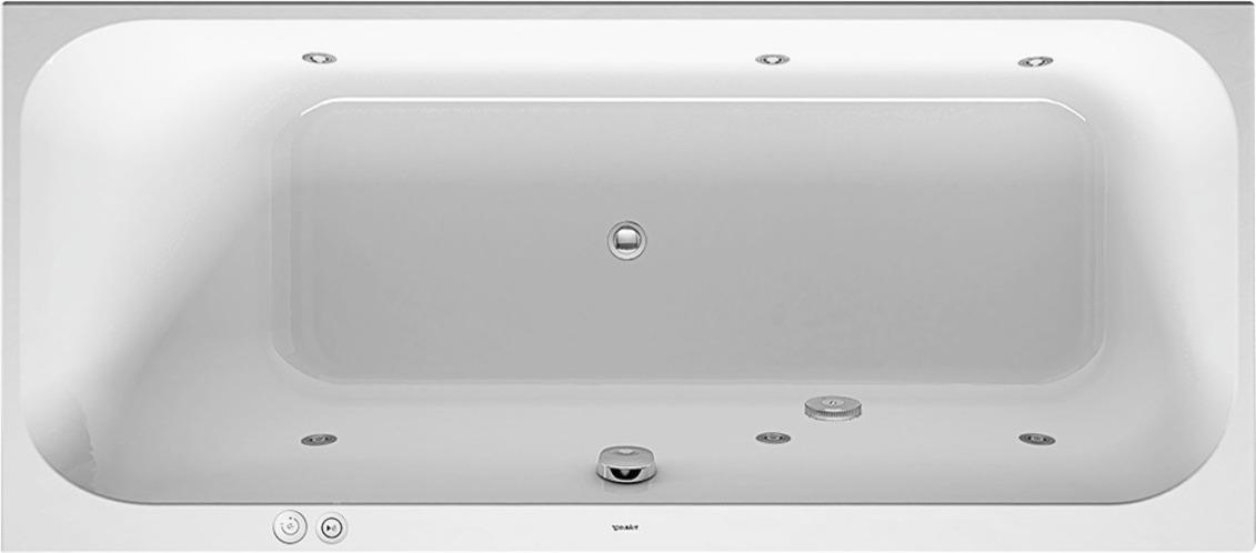 Duravit Whirlwanne Happy D.2 170x70cm, Jet, EB-Version, 1 RS li, we.