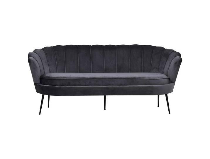 Sofa Calais ca. 180 cm Dunkelgrau Samt