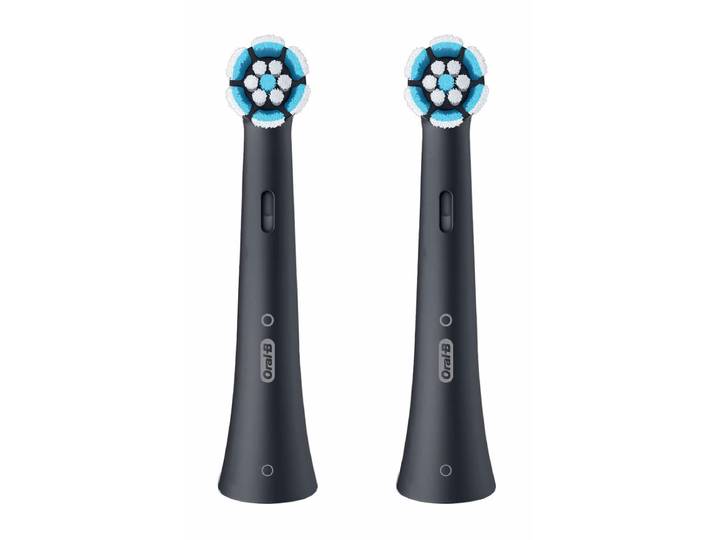 Oral-B iO sanfteReinigung 2St Schwarz Bürstenkopf – Ersatzbürste/Zahnpflege Zubehör