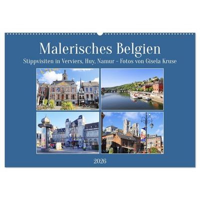 Malerisches Belgien - Stippvisiten in Verviers, Huy, Namur (Wandkalender 2026 DIN A2 quer), CALVENDO Monatskalender