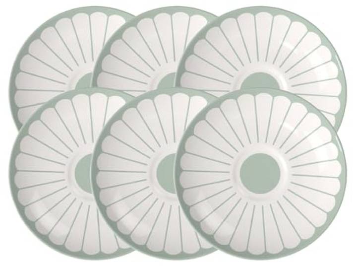 Villeroy & Boch Fleur vert Kaffee-Untertasse 15cm Set6