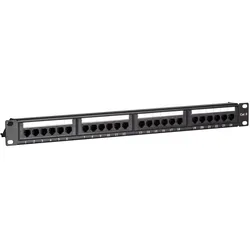 Ds-It CAT 6, UTP Netzwerk- Patchpanel, 19”, 24-fach., Server Zubehör, Schwarz