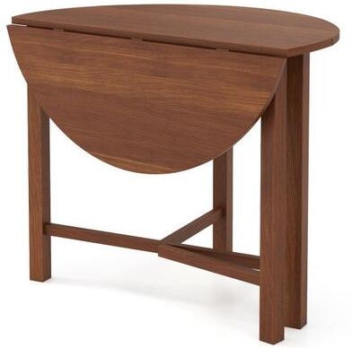 Costway Dual Drop Leaf Dining Table for Small Spaces-Walnut