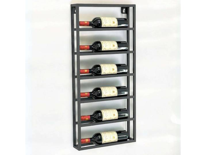 DanDiBo Weinregal Metall Wand Schwarz, 40x83x9 cm, Weinregale
