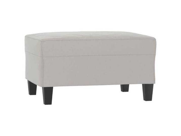 Pouf - OMABETA - M00478 - Gris clair - Tissu microfibre - 70x55x41 cm