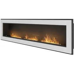 Frame 1800 SimpleFire Einbau-Bioethanolkamin mit weißem Glas