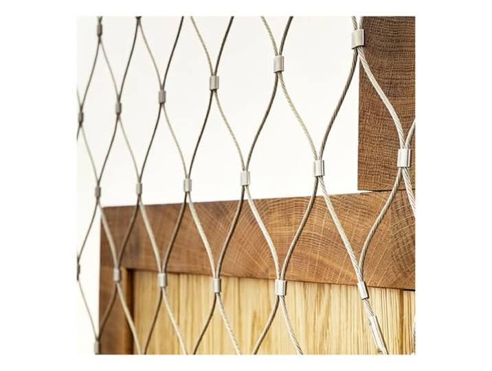Hynbdes 304 Edelstahl-Seilnetz, Absturzsicherung, Treppe Zaun, Flexibel Multifunktionales Garten-Metallnetz, Flexibles Seil Netz, für Balkone, Bauernhof, Zoos und Zäune, 4cm/1.5mm 1.5×15m