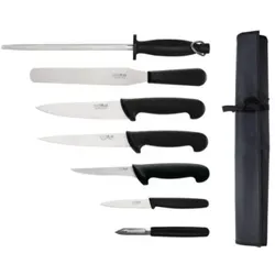 Hygiplas 7-teiliges Messerset mit 20cm Kochmesser und Tasche