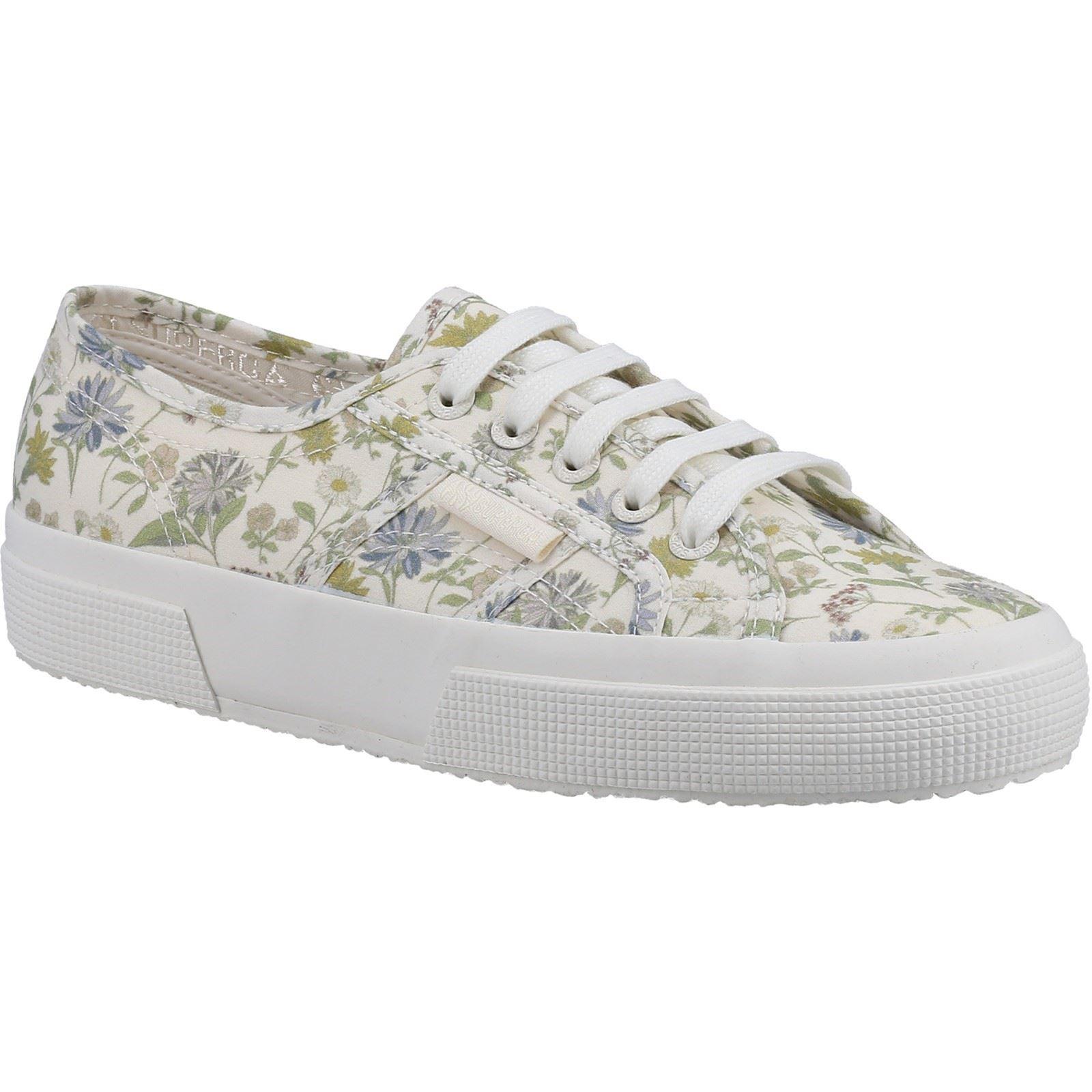 Superga 2750 Floral Print Cotton Damestrainers Wit/Bloemenprint