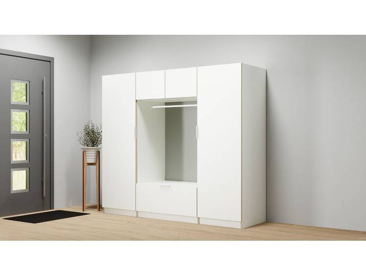 Vestiaire Pickawood™ Mélaminé premium Blanc Bord contre­plaqué