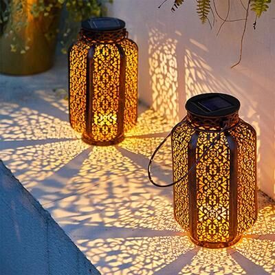 Inspired Finds Vintage Metal Solar Hanging Lantern Waterproof LED Outdoor Garden Pathway Light Vintage Metal Solar Hanging Lantern Waterproof LED Outdoor Garden Pathway Light
