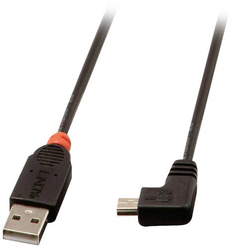 LINDY USB-Kabel USB 2.0 USB-A Stecker, USB-Mini-B Stecker 2.00 m Schwarz 31972