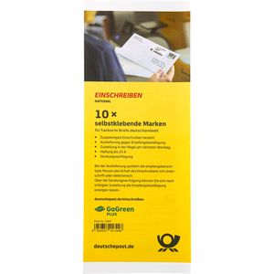 DeutschePost Einschreiben Unterschrift, national, selbstklebend, 10 Stück à 2,65