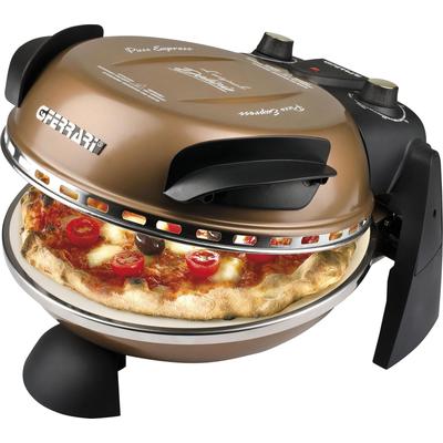 G3FERRARI Pizzaofen "Delizia G1000608 kupfer inkl. Pizzaschaufel + Rezeptheft", braun, B:33cm H:34,5cm T:21cm, Pizzaöfen, bis 400 C mit Pizzastein – die Ikone unter den Pizzaöfen